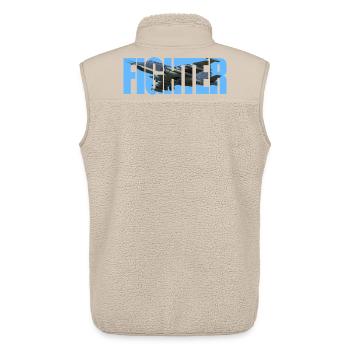 Fighter Su-25 - Unisex Sherpa Gilet by Stanley/Stella - beige - Back - AI Model Male 178 light (178cm)