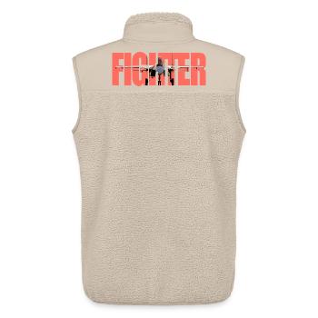 Fighter Su-30SM - Unisex Sherpa Gilet by Stanley/Stella - beige - Back - AI Model Male 178 light (178cm)