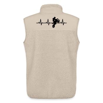 Heart Line Motocross Riders - Unisex Sherpa Gilet by Stanley/Stella - beige - Back - AI Model Male 178 light (178cm)