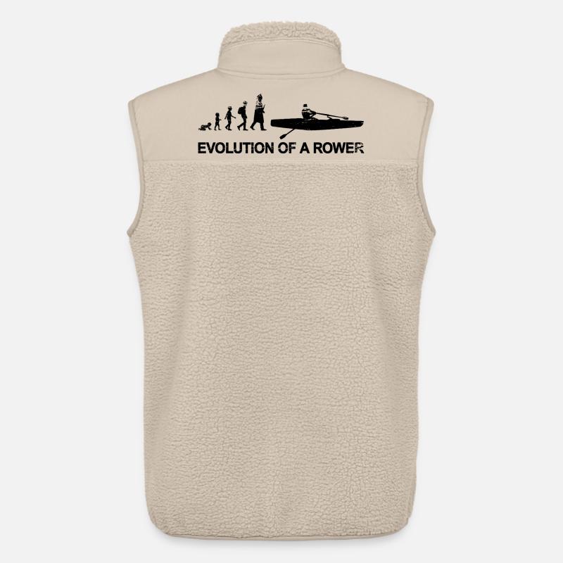 Rower Evolution - Unisex Sherpa Gilet by Stanley/Stella - beige