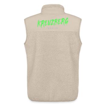 Kreuzberg Stadtteil in Berlin Deutschland Souvenir - Unisex Sherpaweste von Stanley/Stella - Beige - Hinten - AI Model Male 178 light (178cm)