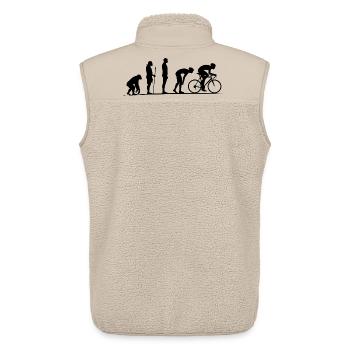 Evolution zum Rennrad Fahrer Biker Marathon - Unisex Sherpaweste von Stanley/Stella - Beige - Hinten - AI Model Male 178 light (178cm)