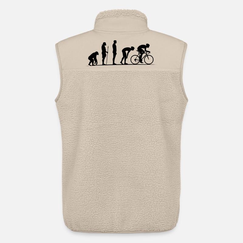 Evolution zum Rennrad Fahrer Biker Marathon - Unisex Sherpaweste von Stanley/Stella - Beige