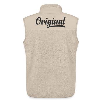 Here's the optimized listing template for this - Unisex Sherpa Gilet by Stanley/Stella - beige - Back - AI Model Male 178 light (178cm)