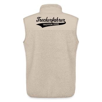 Treckerfahrer – Treffen 2026 (Trecker Traktor / B) - Unisex Sherpaweste von Stanley/Stella - Beige - Hinten - AI Model Male 178 light (178cm)