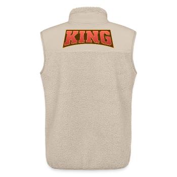 King - Unisex Sherpa Gilet by Stanley/Stella - beige - Back - AI Model Male 178 light (178cm)