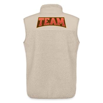 Team - Unisex Sherpa Gilet by Stanley/Stella - beige - Back - AI Model Male 178 light (178cm)