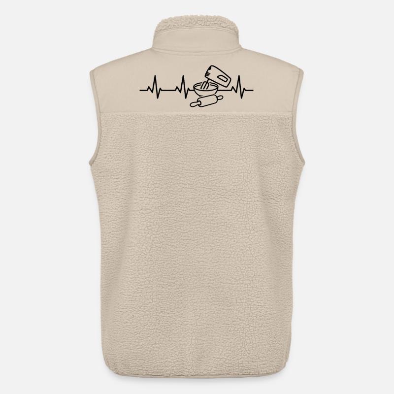 Backutensilien Herzklopfen - Unisex Sherpaweste von Stanley/Stella - Beige