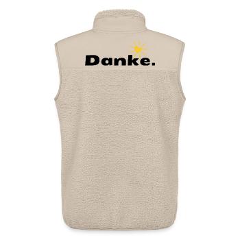 Sonnenherz Doodle - Unisex Sherpaweste von Stanley/Stella - Beige - Hinten - AI Model Male 178 light (178cm)