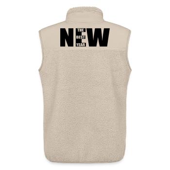 New – The Best Year Bold Typography Design - Unisex Sherpaweste von Stanley/Stella - Beige - Hinten - AI Model Male 178 light (178cm)