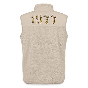 1977 Vintage 1977 Geburtstagsgeschenk - Unisex Sherpaweste von Stanley/Stella - Beige - Hinten - AI Model Male 178 light (178cm)