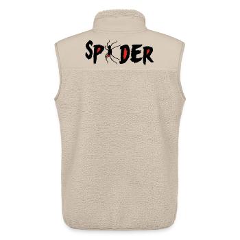 Red-eyed spider - Unisex Sherpa Gilet by Stanley/Stella - beige - Back - AI Model Male 178 light (178cm)