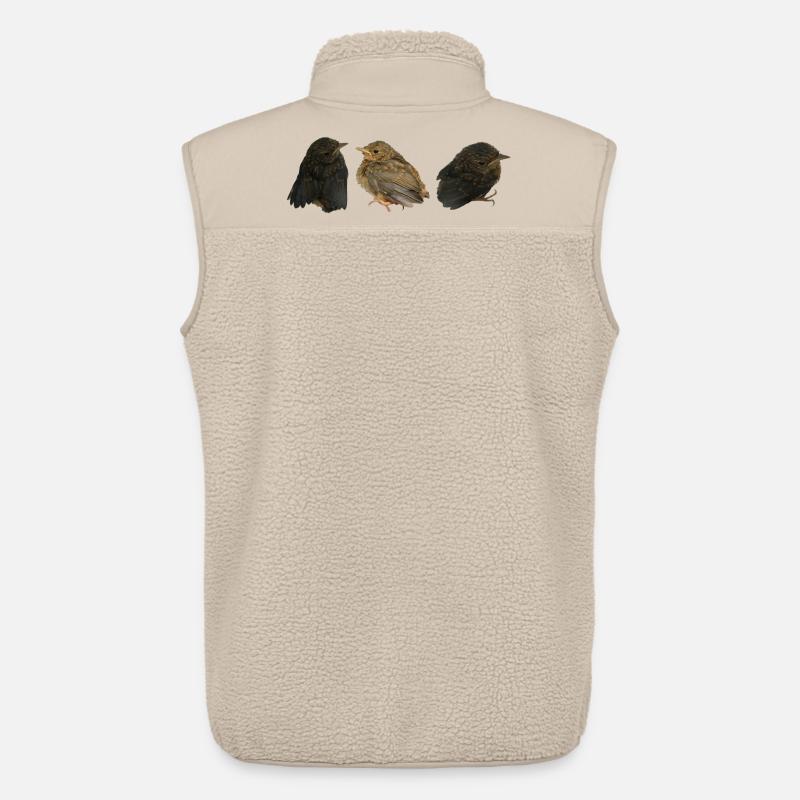 Rotkehlchen Ästlinge - Unisex Sherpaweste von Stanley/Stella - Beige
