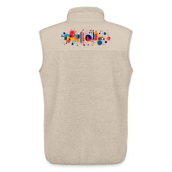 Tones Abstract Music Audio Art Pattern - Unisex Sherpa Gilet by Stanley/Stella - beige - Back - AI Model Male 178 light (178cm)