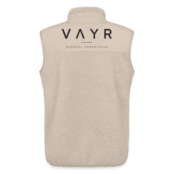 V A Y R  - Unisex Sherpaweste von Stanley/Stella - Beige - Hinten - AI Model Male 178 light (178cm)