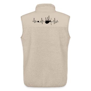 Dudelsack Herzschlag Für Highland Dudelsackspieler - Unisex Sherpaweste von Stanley/Stella - Beige - Hinten - AI Model Male 178 light (178cm)