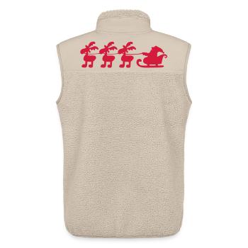 christmas - Unisex Sherpa Gilet by Stanley/Stella - beige - Back - AI Model Male 178 light (178cm)