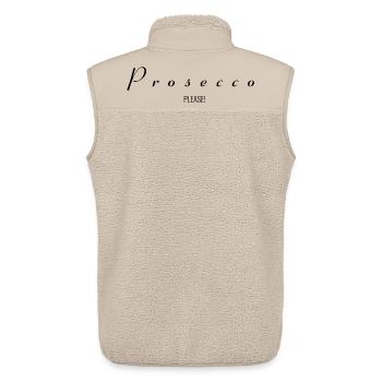 Prosecco Please! - Unisex Sherpa Gilet by Stanley/Stella - beige - Back - AI Model Male 178 light (178cm)