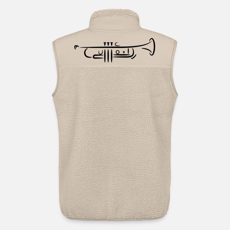 Trompete Zeichnung - Unisex Sherpaweste von Stanley/Stella - Beige