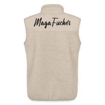 MagaFucker Type HelinoDemo Black - Unisex Sherpaweste von Stanley/Stella - Beige - Hinten - AI Model Male 178 light (178cm)