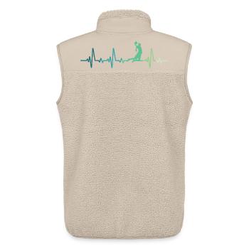 Basketball Heartbeat Basketball Player - Unisex Sherpa Gilet by Stanley/Stella - beige - Back - AI Model Male 178 light (178cm)