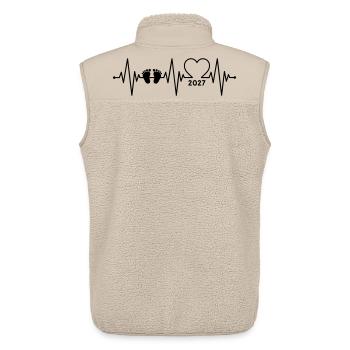 Baby 2027 - Unisex Sherpa Gilet by Stanley/Stella - beige - Back - AI Model Male 178 light (178cm)