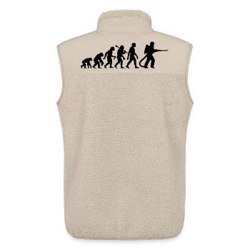 Feuerwehr Feuerwehrmann Evolution Für Den Einsatz - Unisex Sherpaweste von Stanley/Stella - Beige - Hinten - AI Model Male 178 light (178cm)
