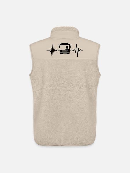 Bus driver heartbeat - Unisex Sherpa Gilet by Stanley/Stella - beige