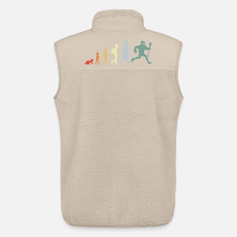 Evolution eines Lacrosse Spielers - Unisex Sherpaweste von Stanley/Stella - Beige