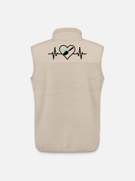 Herz Gärtnerei – Love of Nature - Unisex Sherpa Gilet by Stanley/Stella - beige