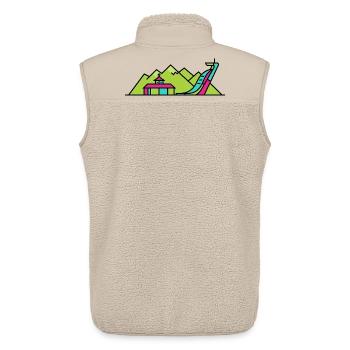 Innsbruck City Skyline Golden Roof Modern Art - Unisex Sherpa Gilet by Stanley/Stella - beige - Back - AI Model Male 178 light (178cm)