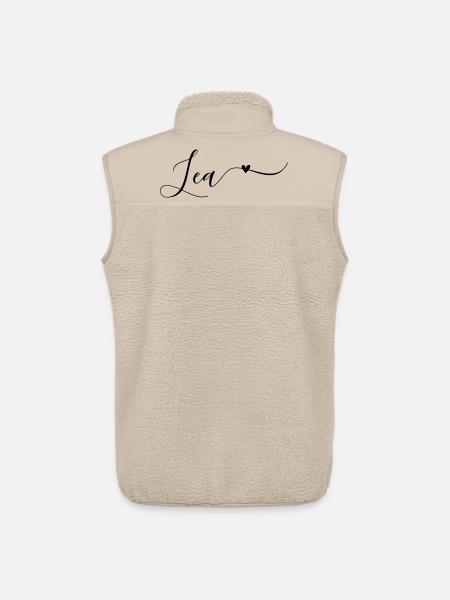 Lea Prénom Décoratif - Veste sans manches sherpa unisexe Stanley/Stella - beige