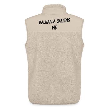 Valhalla Calling Me Shirt – Viking Norse Mythology - Unisex Sherpaweste von Stanley/Stella - Beige - Hinten - AI Model Male 178 light (178cm)