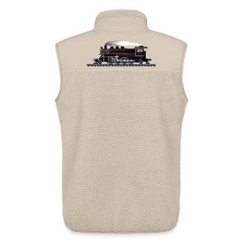 Railway Graphic - Unisex Sherpa Gilet by Stanley/Stella - beige - Back - AI Model Male 178 light (178cm)