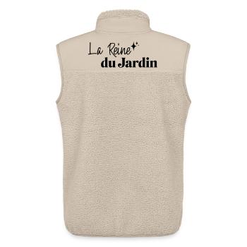 Reine du jardin - Veste sans manches sherpa unisexe Stanley/Stella - beige - Dos - AI Model Male 178 light (178cm)