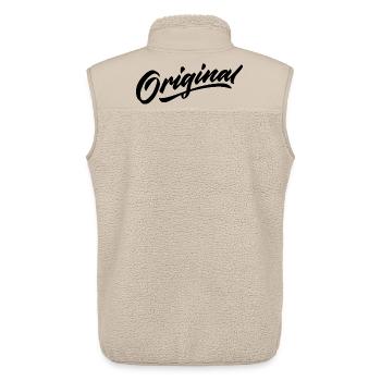 Original - Unisex Sherpaweste von Stanley/Stella - Beige - Hinten - AI Model Male 178 light (178cm)