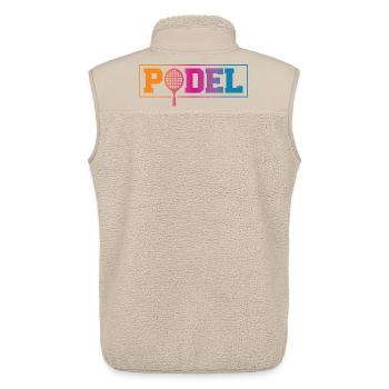 Padel Sport - Unisex Sherpa Gilet by Stanley/Stella - beige - Back - AI Model Male 178 light (178cm)