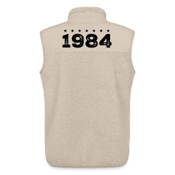 Hergestellt im Jahr 1984 - Unisex Sherpaweste von Stanley/Stella - Beige - Hinten - AI Model Male 178 light (178cm)