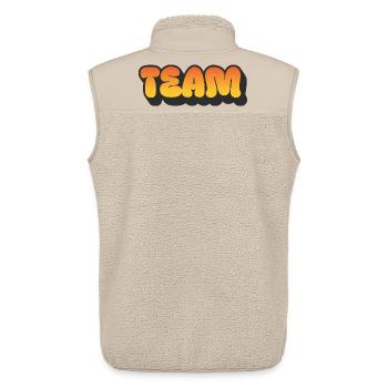 Team - Unisex Sherpaweste von Stanley/Stella - Beige - Hinten - AI Model Male 178 light (178cm)