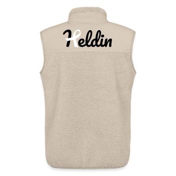 Heroine Cancer - Unisex Sherpa Gilet by Stanley/Stella - beige - Back - AI Model Male 178 light (178cm)