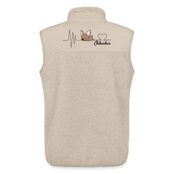 Chihuahua - Unisex Sherpa Gilet by Stanley/Stella - beige - Back - AI Model Male 178 light (178cm)