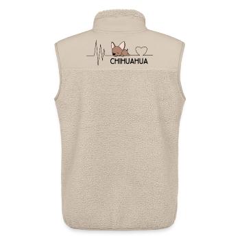 Chihuahua - Unisex Sherpa Gilet by Stanley/Stella - beige - Back - AI Model Male 178 light (178cm)
