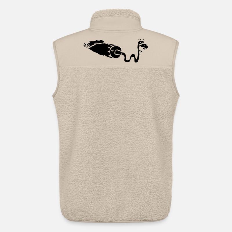 Gouache oder schwarze Schlange? - Unisex Sherpaweste von Stanley/Stella - Beige