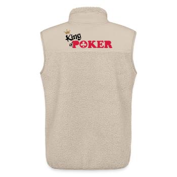 poker - Veste sans manches sherpa unisexe Stanley/Stella - beige - Dos - AI Model Male 178 light (178cm)