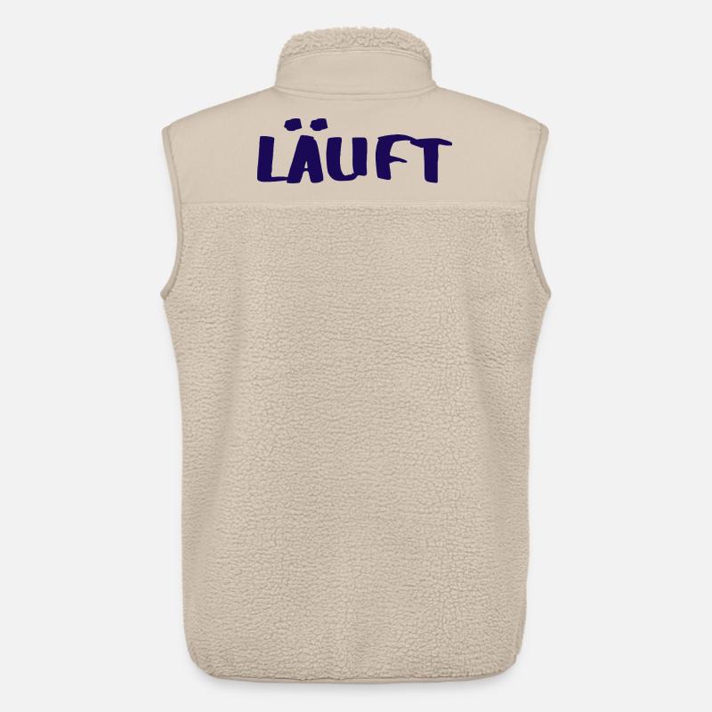LÄUFT - positives Denken - Statement - Unisex Sherpaweste von Stanley/Stella - Beige