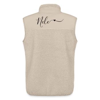 Nele Name Vorname Dekorativ - Unisex Sherpaweste von Stanley/Stella - Beige - Hinten - AI Model Male 178 light (178cm)