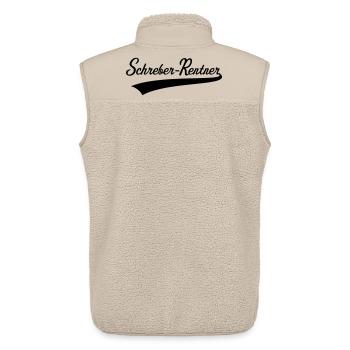 Schreber-Rentner (Rentner / Schrebergärtner / B) - Unisex Sherpaweste von Stanley/Stella - Beige - Hinten - AI Model Male 178 light (178cm)