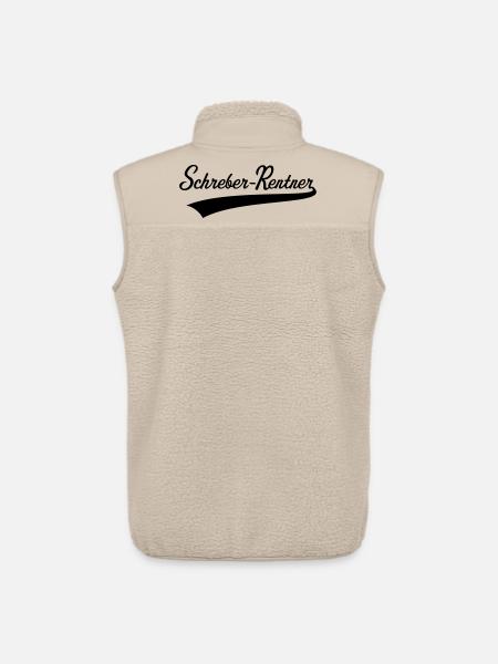 Schreber-Rentner (Rentner / Schrebergärtner / B) - Unisex Sherpaweste von Stanley/Stella - Beige