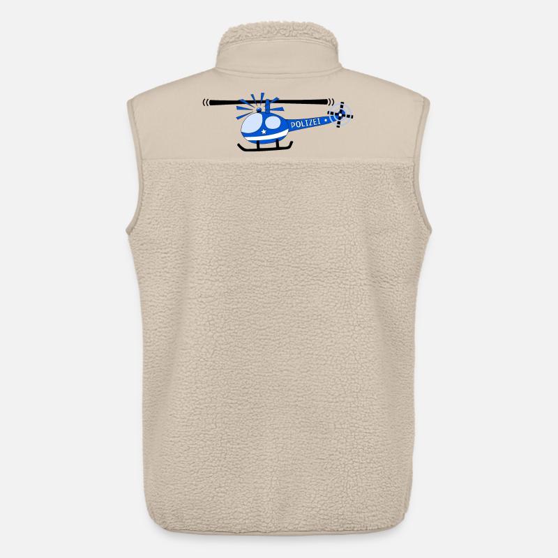 Hubschrauber Polizei Kinder - Unisex Sherpaweste von Stanley/Stella - Beige