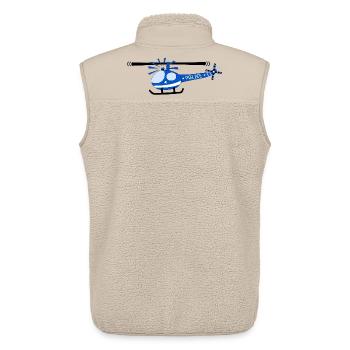 Hubschrauber Police Kinder - Unisex Sherpaweste von Stanley/Stella - Beige - Hinten - AI Model Male 178 light (178cm)